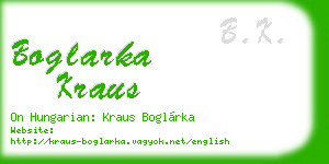 boglarka kraus business card