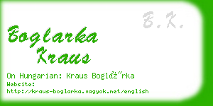 boglarka kraus business card